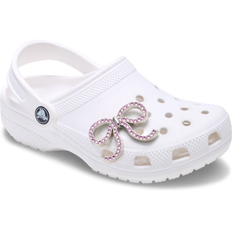 Crocs Pink Glittery Bow