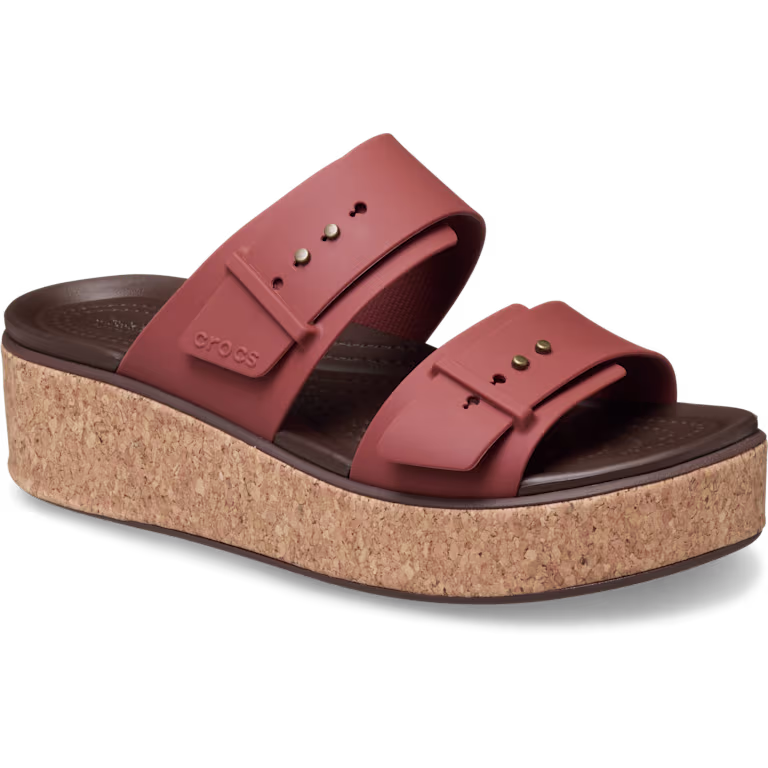 Crocs Brooklyn Buckle Low Wedge Cork Sandal