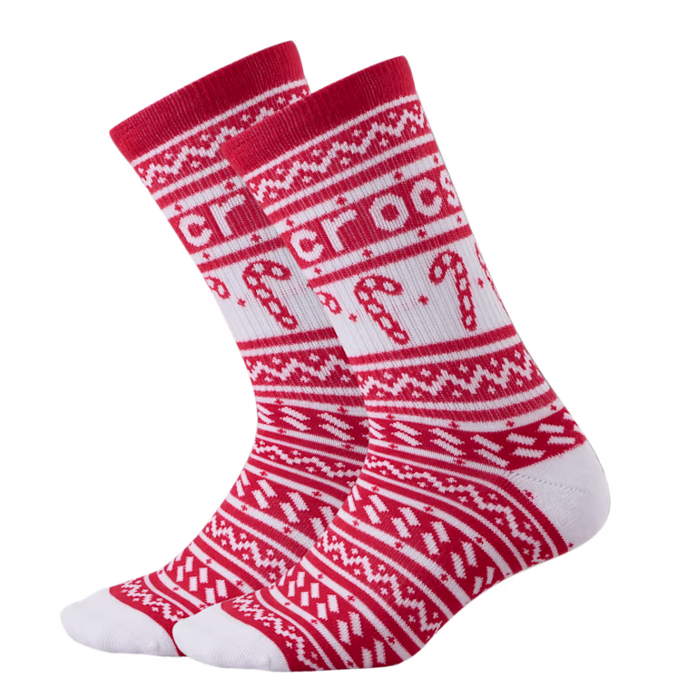 Crocs CrocsSocks Candy Cane 3-Pack
