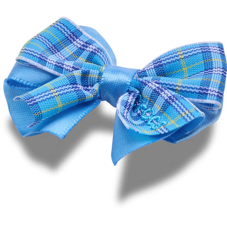 Crocs Blue Plaid Bow