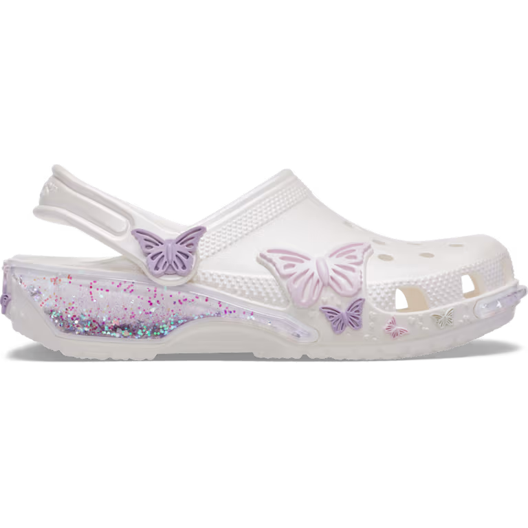 Crocs Toddler Classic Butterfly Sparkle Shaker Clog