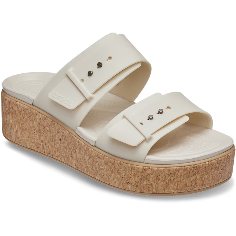 Crocs Brooklyn Buckle Low Wedge Cork Sandal