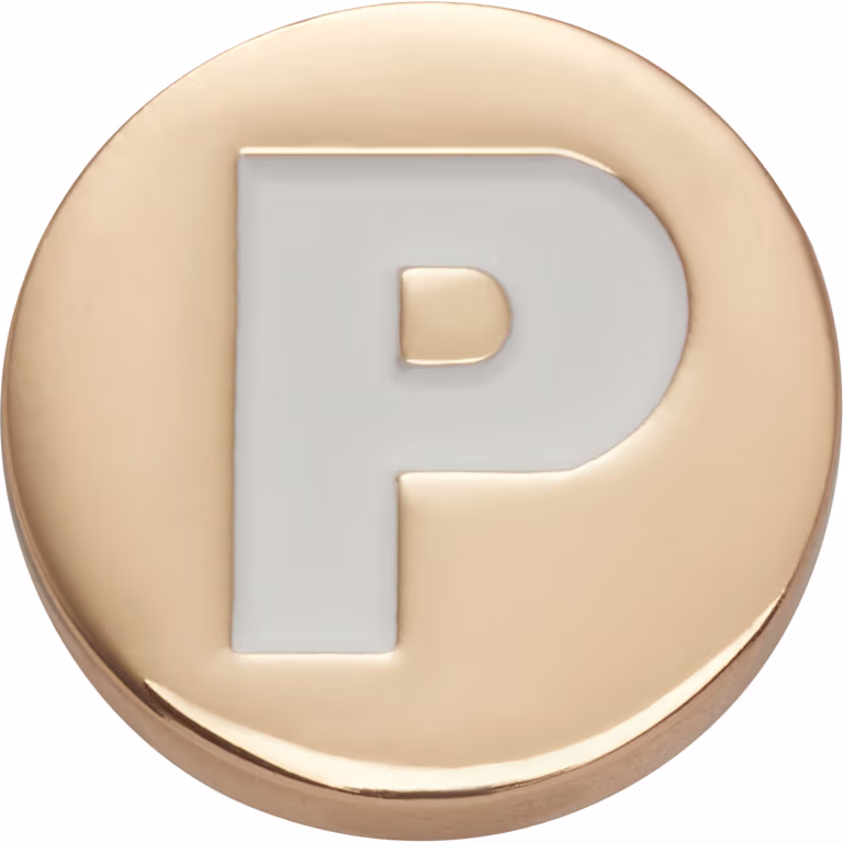 Crocs Gold Letter P