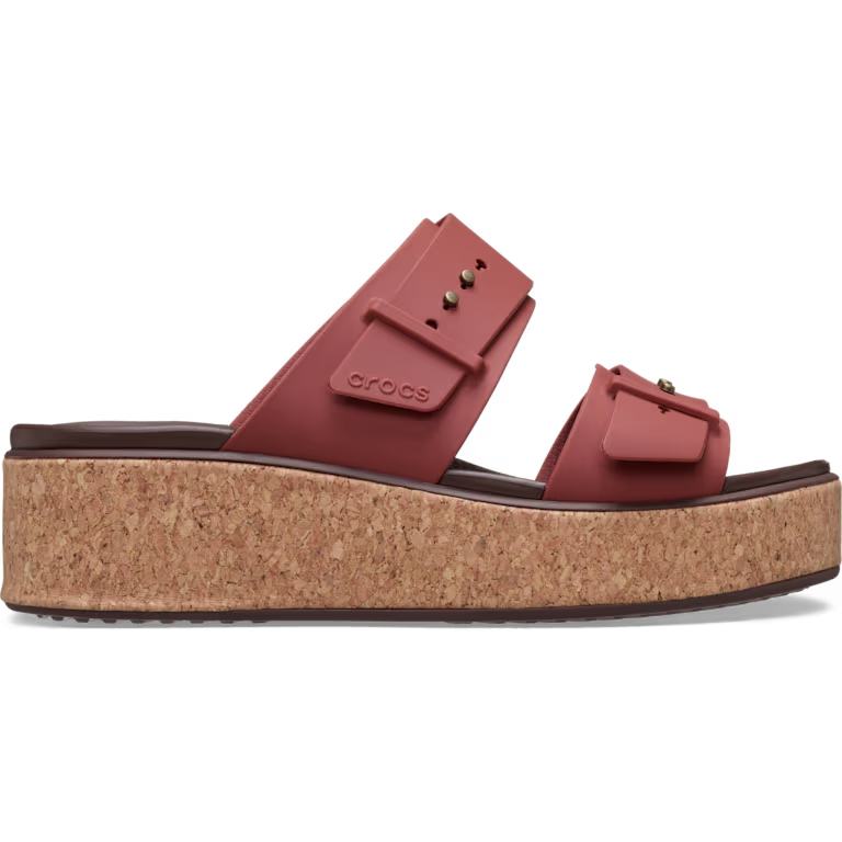 Crocs Brooklyn Buckle Low Wedge Cork Sandal