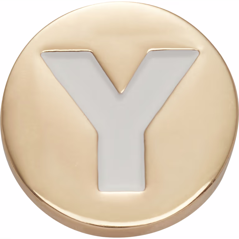 Crocs Gold Letter Y