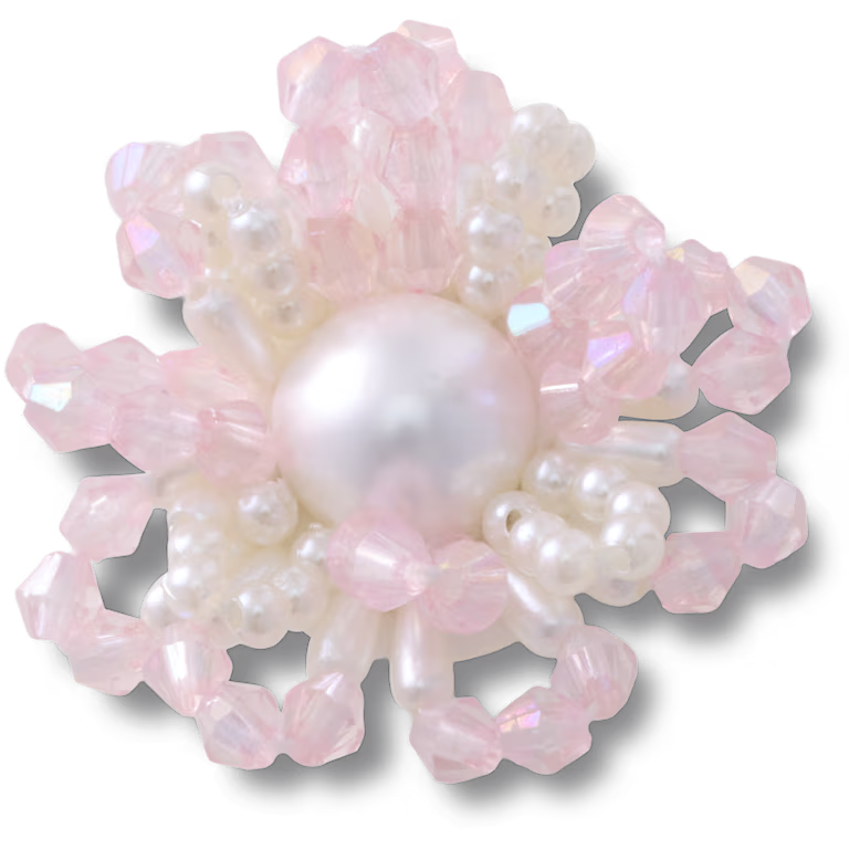Crocs Beaded Pearl Flower