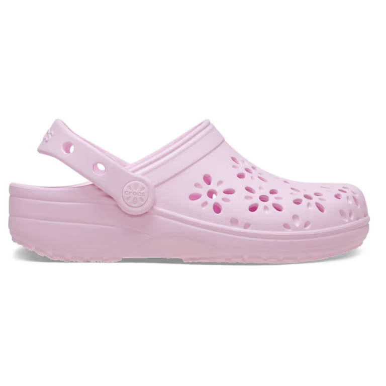 Crocs Kids' Classic Floral Cut-Out Clog