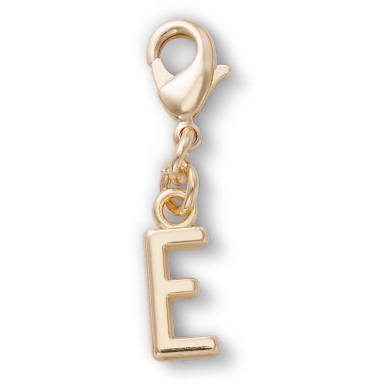 Crocs Gold Letter E Charm