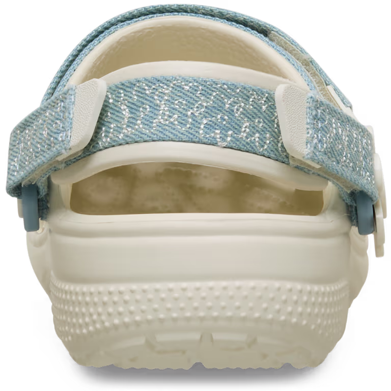 Crocs Kids’ Classic Denim Flower Adjustable Backstrap Clog