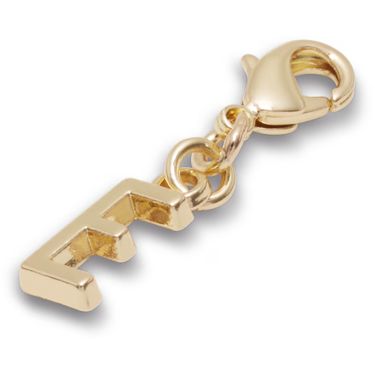 Crocs Gold Letter E Charm