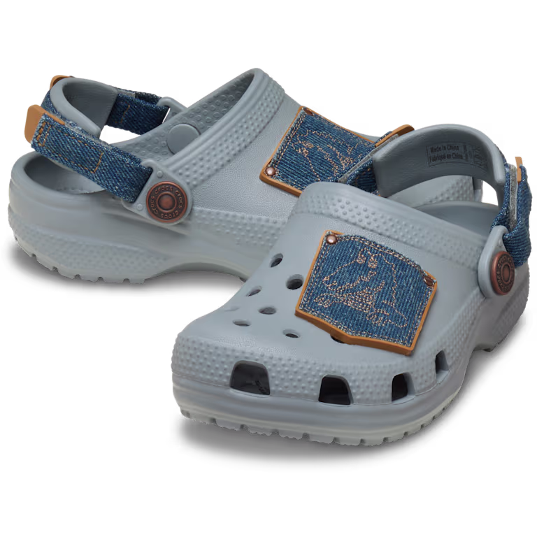 Crocs Toddler Classic Denim Adjustable Backstrap Clog