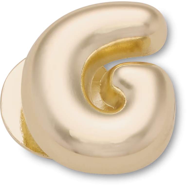 Crocs Gold Bubble Letter G