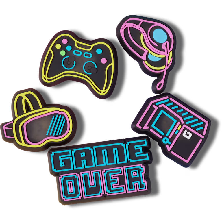 Crocs Lights Up Neon Gamer 5 Pack