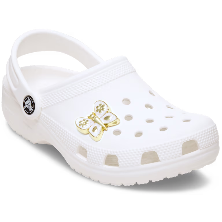 Crocs Gold Pearlized Butterfly