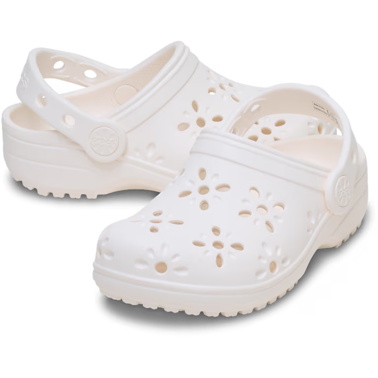 Crocs Toddler Classic Floral Cut-Out Clog