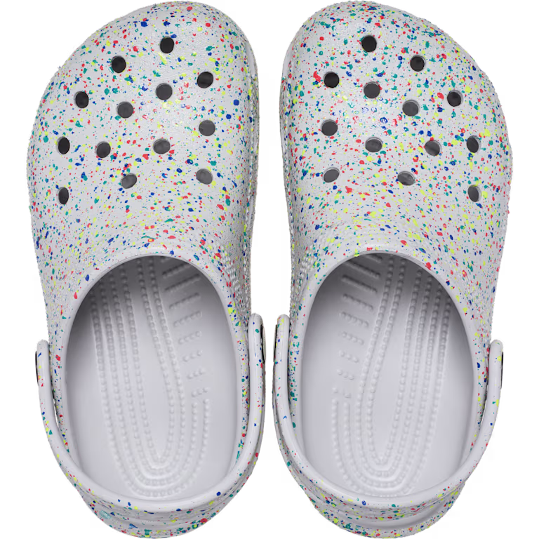 Crocs Kids' Classic Glow Paint Splatter Clog
