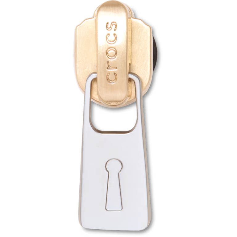 Crocs Gold and Silver Zipper