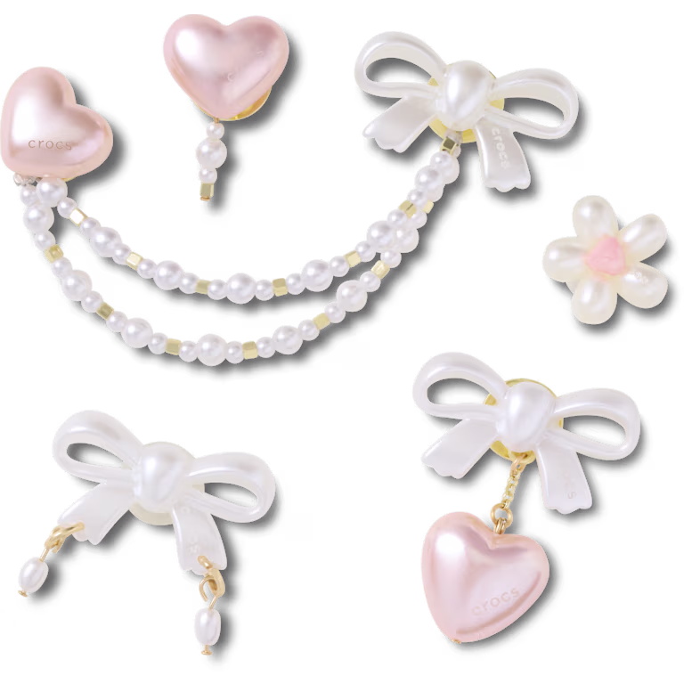 Crocs Bow and Pink Heart 5 Pack