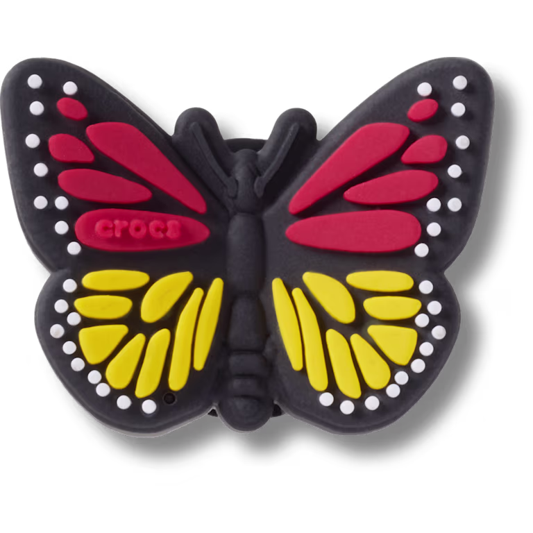 Crocs Black and Yellow Butterfly