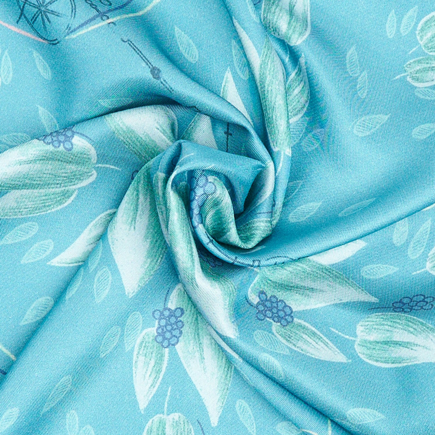 E.Marinella BLUE SILK AND ORANGE FIBER SCARF