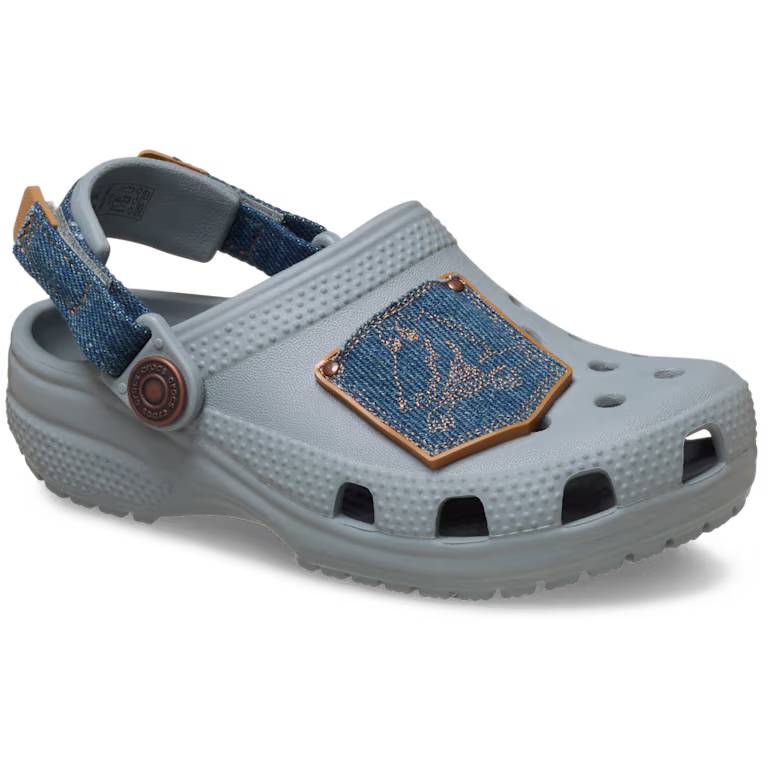 Crocs Toddler Classic Denim Adjustable Backstrap Clog