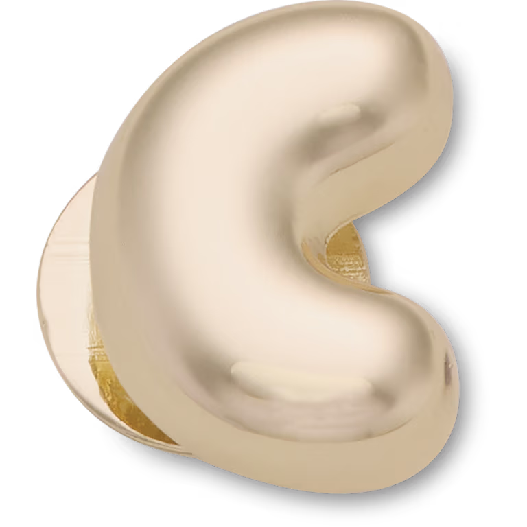Crocs Gold Bubble Letter C