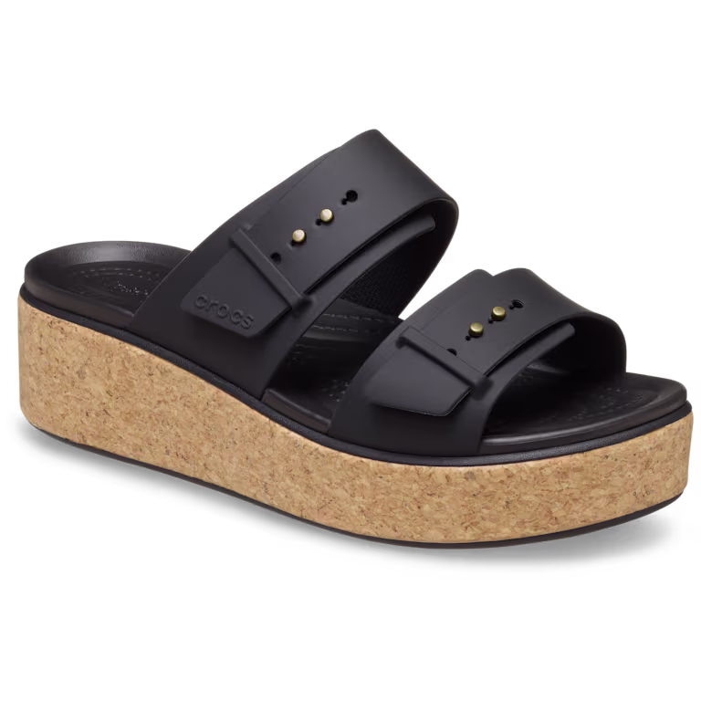 Crocs Brooklyn Buckle Low Wedge Cork Sandal