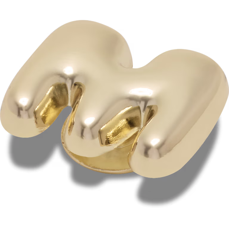 Crocs Gold Bubble Letter M