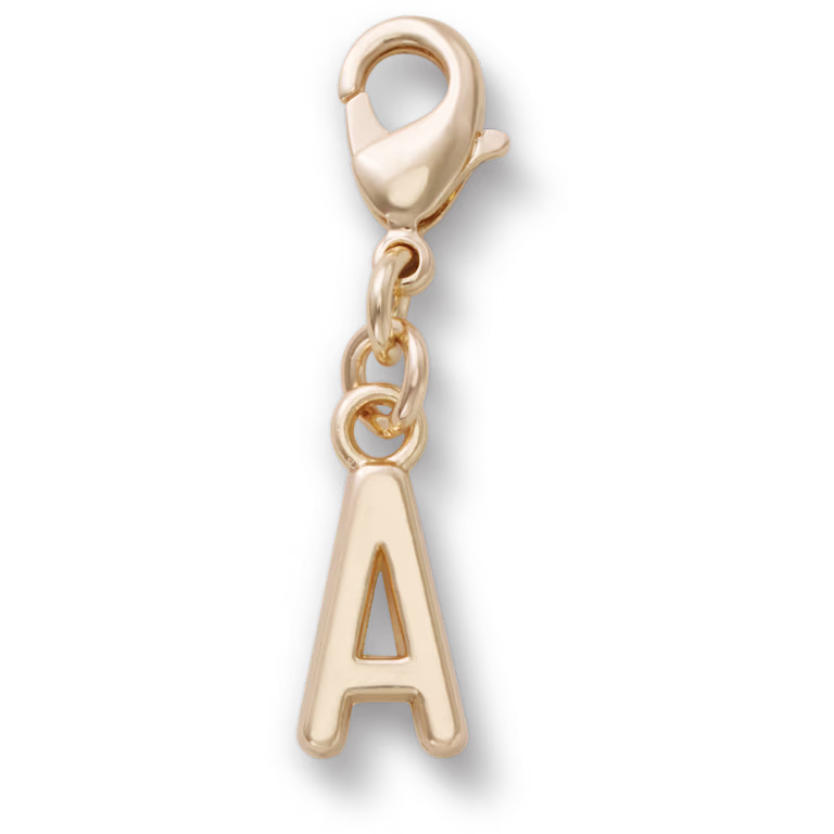 Crocs Gold Letter A Charm