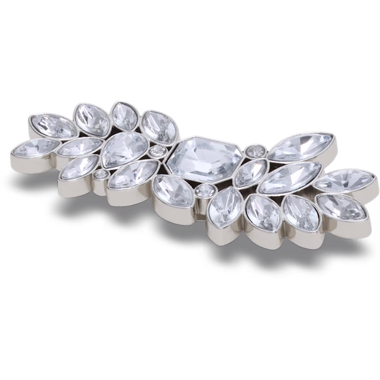 Crocs Silver leaf gem charm