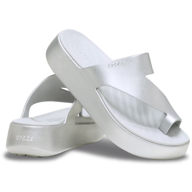 Crocs Getaway Platform Toe Loop Metallic Sandal