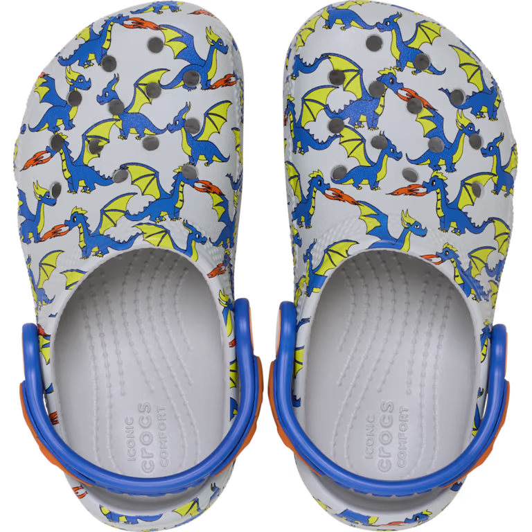 Crocs Toddler Classic Dragon Graphic Clog