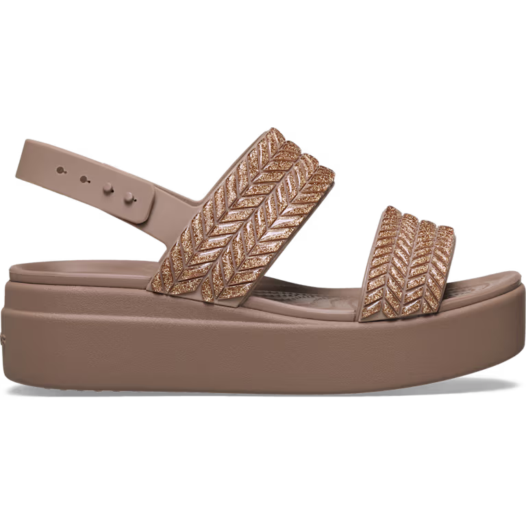 Crocs Brooklyn Woven Sparkle Low Wedge