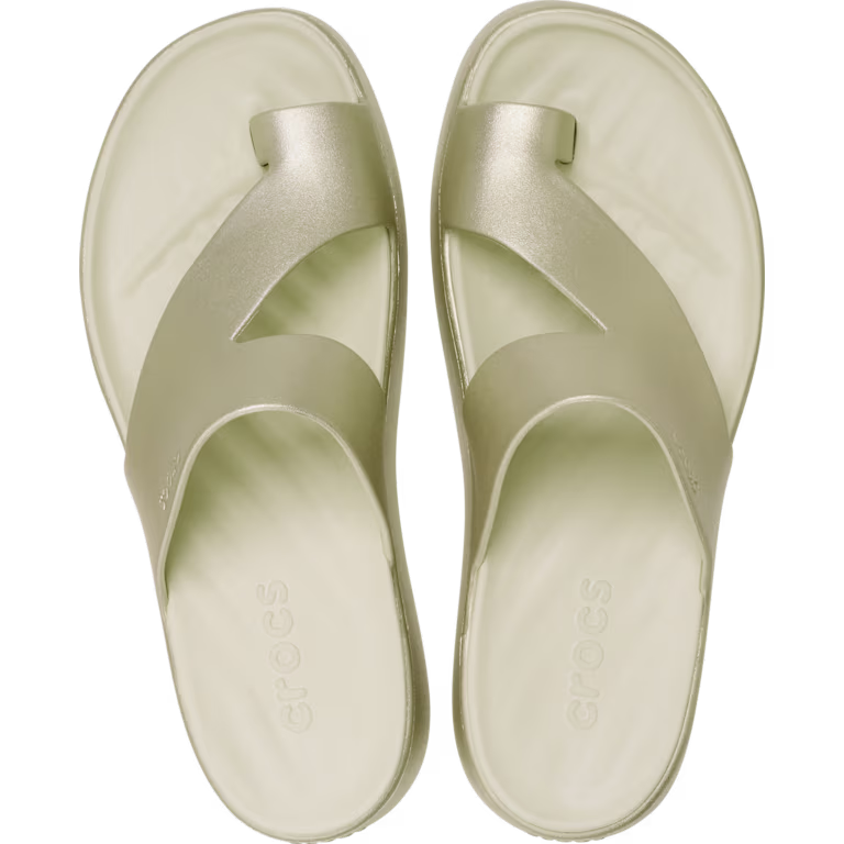 Crocs Getaway Platform Toe Loop Metallic Sandal