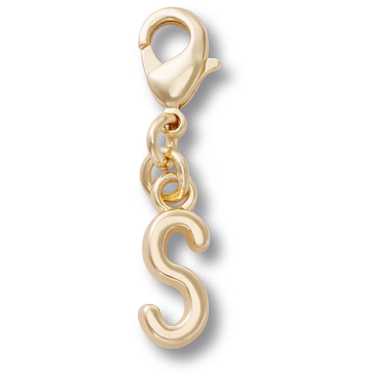 Crocs Gold Letter S Charm