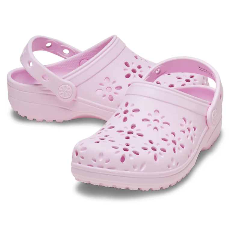 Crocs Kids' Classic Floral Cut-Out Clog