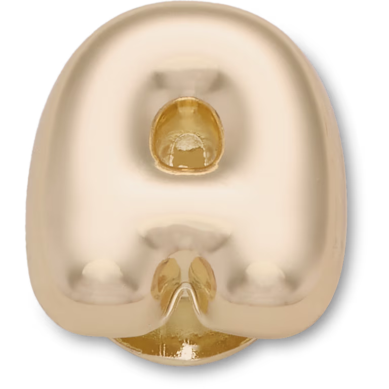 Crocs Gold Bubble Letter A