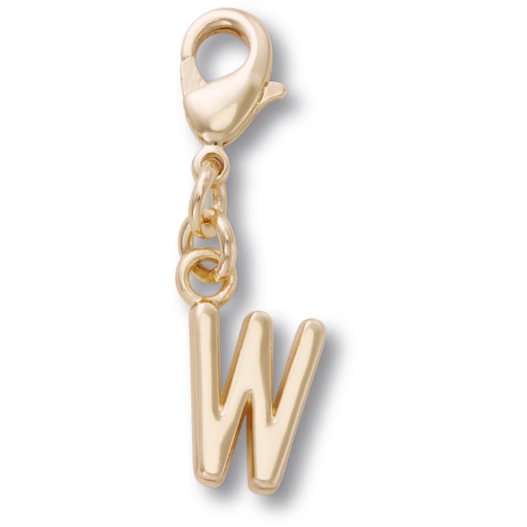 Crocs Gold Letter W Charm
