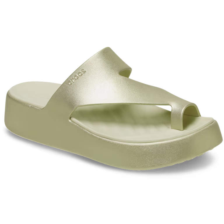 Crocs Getaway Platform Toe Loop Metallic Sandal