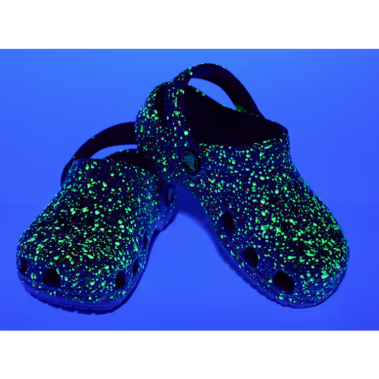 Crocs Kids' Classic Glow Paint Splatter Clog