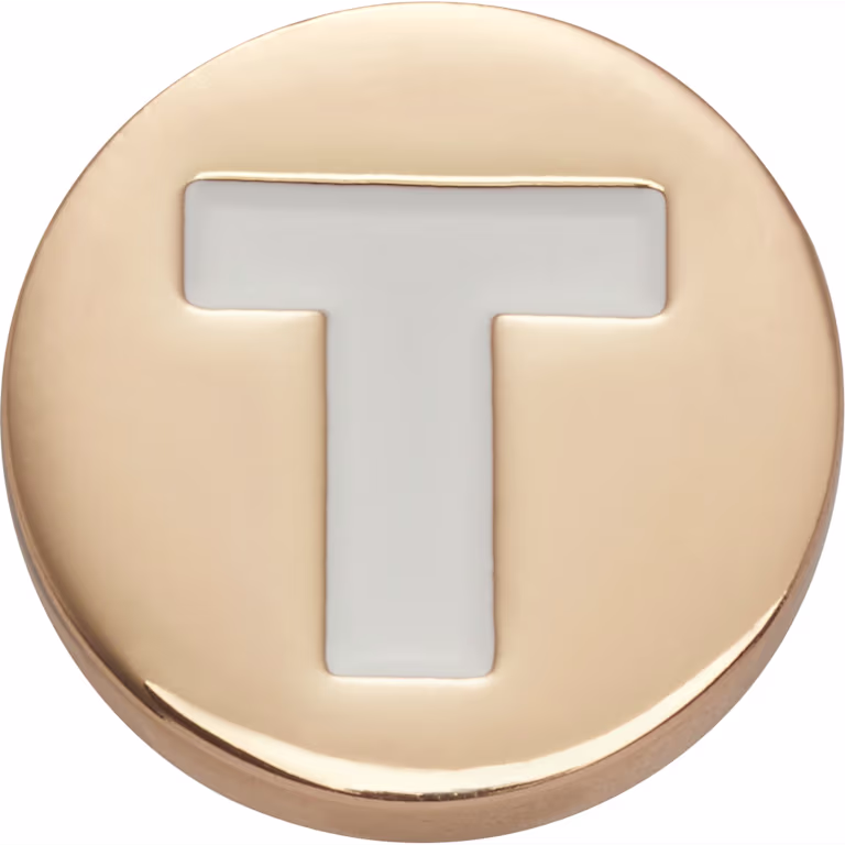 Crocs Gold Letter T