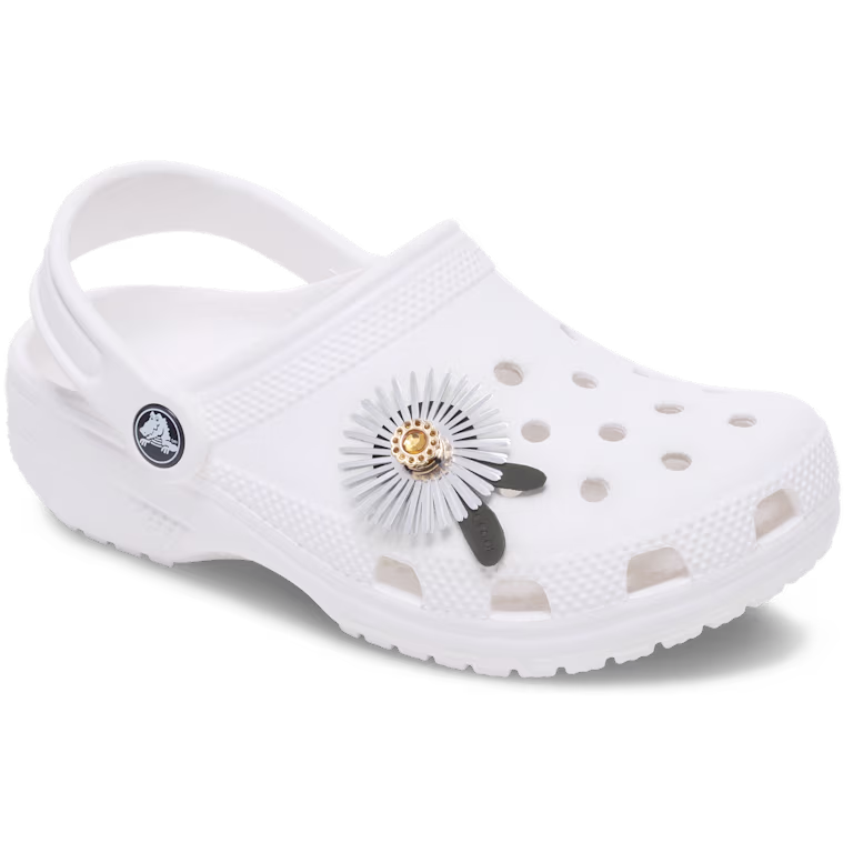 Crocs Silver Sequin Flower