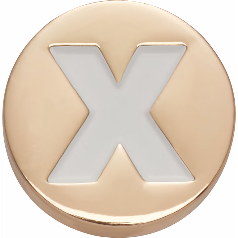 Crocs Gold Letter X