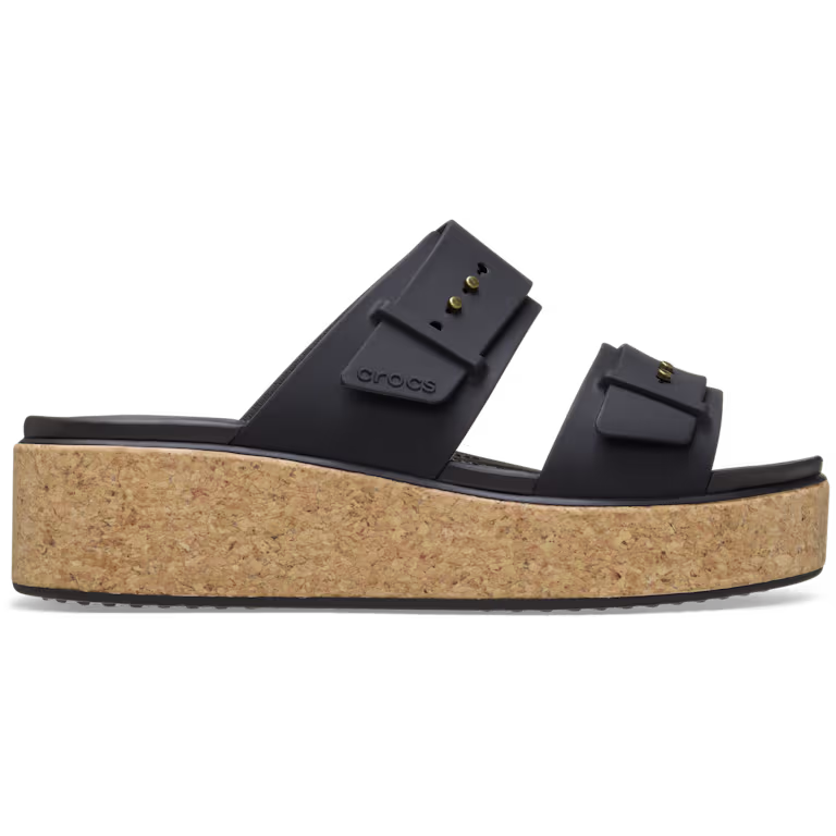 Crocs Brooklyn Buckle Low Wedge Cork Sandal