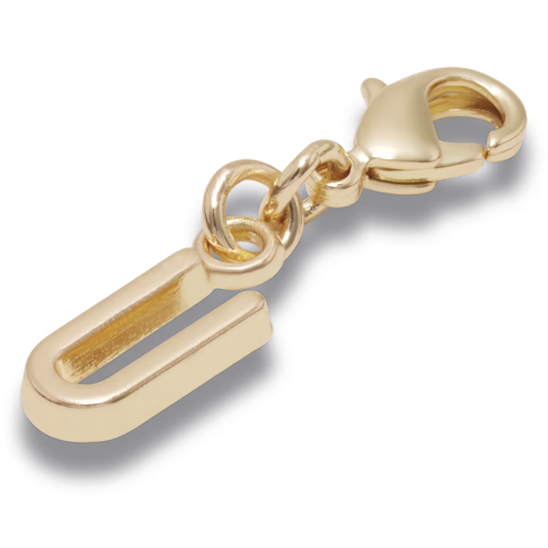 Crocs Gold Letter U Charm