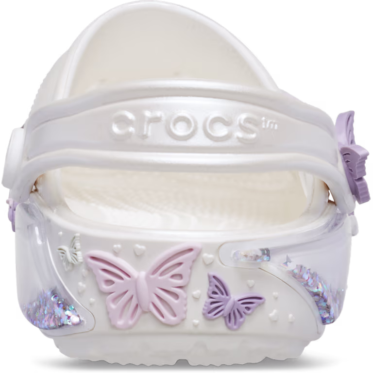 Crocs Kids' Classic Butterfly Sparkle Shaker Clog