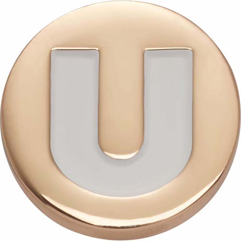 Crocs Gold Letter U