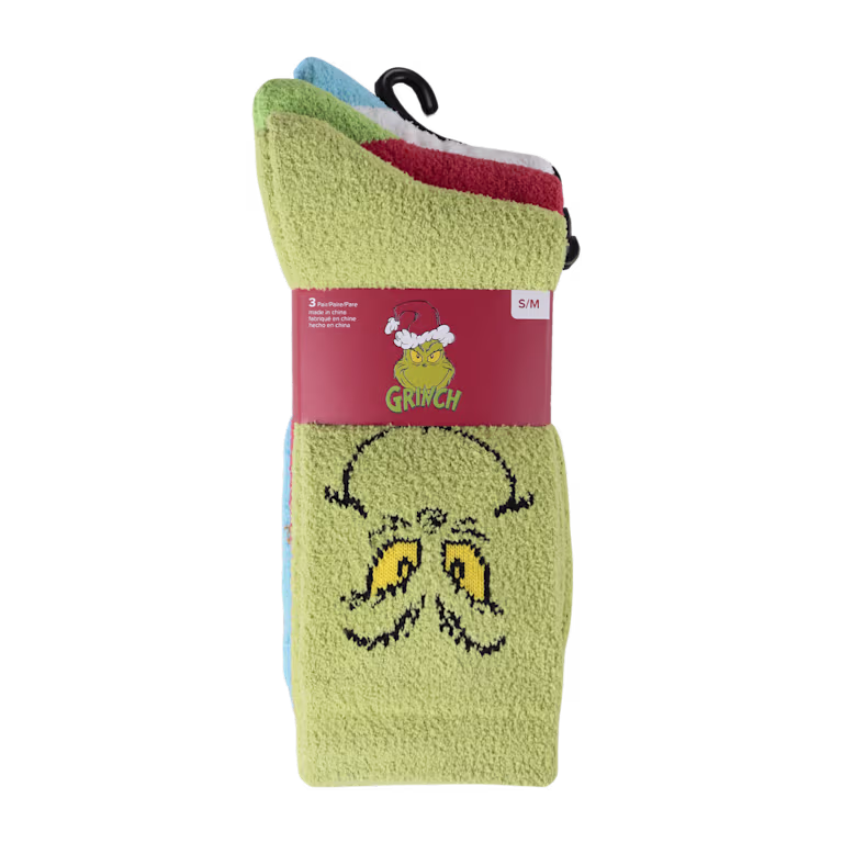 Crocs Kids' Crocs Socks The Grinch 3 Pack