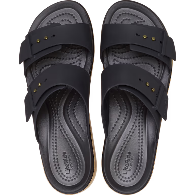Crocs Brooklyn Buckle Low Wedge Cork Sandal