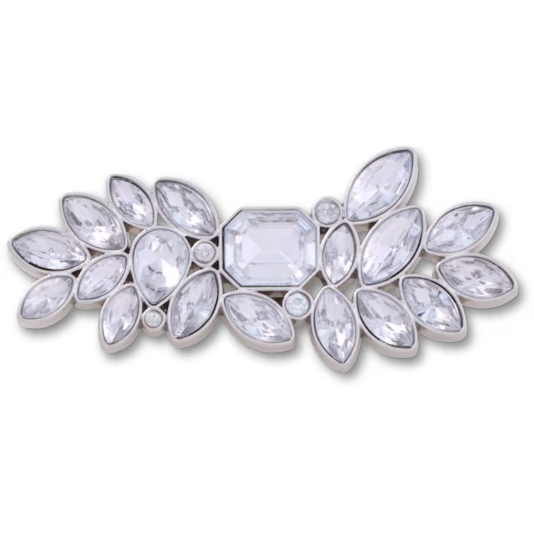 Crocs Silver leaf gem charm